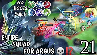 DYRROTH CANT FIGHT ARGUS WITHOUT HIS SQUAD 💀 ~ Mobile Legends | Road to Argus Global | 21