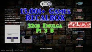 32GB RECALBOX Retro Gaming IMAGE 13,001+ GAMES & KODI