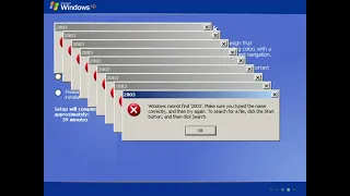 Windows XP Setup Crazy Error | Very little preview