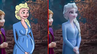 Pregnant Elsa With Frozen 2 Funny Drawing Meme