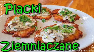 Chrupiące Placki Ziemniaczane z Sosem Pieczarkowym 👩‍🍳🤤😙