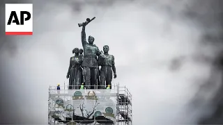 Bulgaria dismantles Soviet army monument in the capital city of Sofia