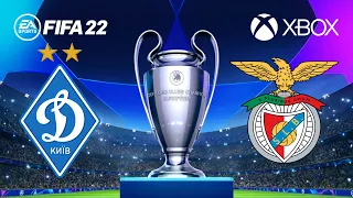 FIFA 22 - Dynamo Kiev vs. Benfica - UEFA CHAMPIONS LEAGUE - Full Match XBOX Gameplay - HD