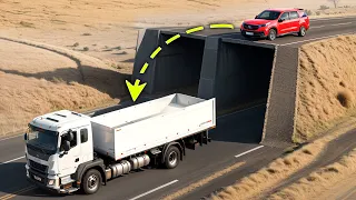 Cars vs Incomplete Road x Switchback Road x Speed Bumps x Giant pit ▶️ BeamNG Drive (LONG VIDEO)