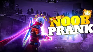 FREE FIRE NOOB PRANK 🤑 NOOB PRANK VIDEO 🤑 WAIT FOR END 🤑 99% HEADSHOT RATE