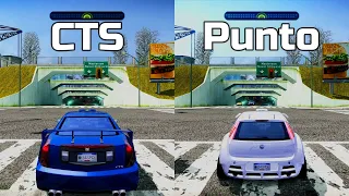 NFS Most Wanted: Cadillac CTS vs Fiat Punto - Drag Race