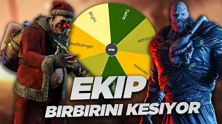 ÇARKTAN HANGİ KATİL GELİRSE ONU OYNA - EKİP BİRBİRİNİ KESİYOR Dead by Daylight TÜRKÇE