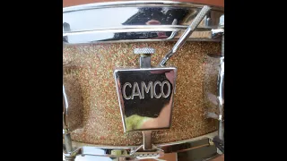 1962/3 Camco " Tuxedo " Peacock Sparkle snare drum restoration