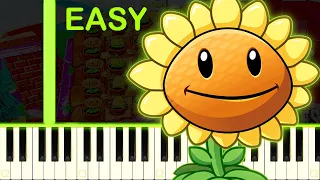 GRAZE THE ROOF | PLANTS VS ZOMBIES - EASY Piano Tutorial