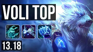 VOLIBEAR vs ILLAOI (TOP) | 10 solo kills, Rank 5 Voli | JP Master | 13.18