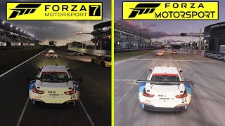 Forza Motorsport 7 vs Forza MOtorsport 2023 NIght Nurburgring Graphics Comparison