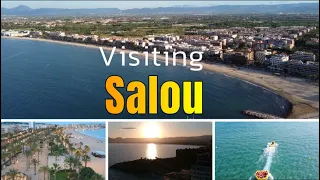 Visiting, WALK & FLY through SALOU , Costa Daurada Spain 🇪🇸 - (4K) Tiny Tour 2023