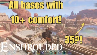 Enshrouded- All base locations with 10+ Comfort built-in!