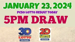 Lotto Result Today 5pm January 23, 2024 Swertres Ez2 PCSO#lotto