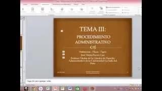 DERECHO ADMINISTRATIVO TEMA III PROCEDIMIENTO ADMINISTRATIVO