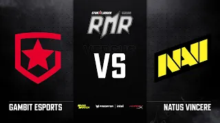 [RU] Gambit vs NAVI | Карта 3: Mirage | StarLadder CIS RMR Main Event Playoffs