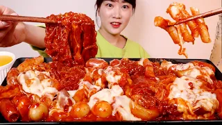 옆떡을 시켰는데 당면볶이가 왔네요...?😅 제일 매운맛 옆집떡볶이 당면 핵 많이!!! 먹방😎 SPICY TTEOKBOKKI MUKBANG.