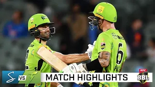 Thunder storm to victory over Strikers to reach BBL finals | KFC BBL|10