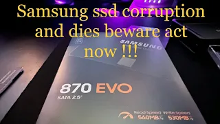 Samsung 870 Evo Dies, Major Issue 2TB & 4TB To Be Aware Of, Be Careful People!!