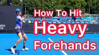 How To Hit Heavy Topspin Forehands (Jannik Sinner Technique Explained)