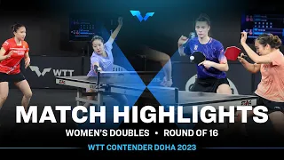 Shin Yubin/Jeon Jihee vs Tin-Tin Ho/Karoline Mischek | WD R16 | WTT Contender Doha 2023