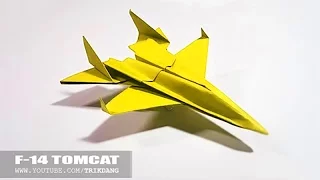 Papierflieger selbst basteln. Papierflugzeug falten - Beste Origami Flugzeug  | F-14 TomCat