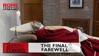 First photos of Pope emeritus Benedict XVI lying in state at Mater Ecclesiae monastery