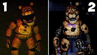 A Golden Past 1 & 2 - All Jumpscares & Animatronics