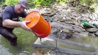 Jeff Slade reviews the Gold Hog Mats Le Trap Sluice and a Hand Held Dredge