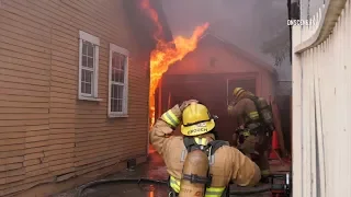 Firefighters Battle Intense House Fire In Long Beach