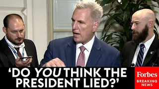 BREAKING NEWS: McCarthy Gets Testy With Reporter, Asks Her Questions About Biden Family Allegations