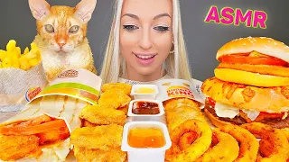 ASMR EATING BURGER KING, CHICKEN NUGGETS, ONION RINGS, SHRIMP 버거킹 햄버거 먹방 (FRIED FOOD) MUKBANG 먹방