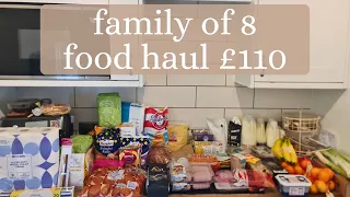 £110 FAMILY OF 8 GROCERY HAUL & MEAL PLAN | MAY 2024