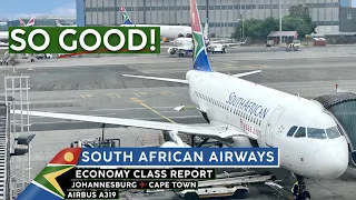 SOUTH AFRICAN AIRWAYS Economy Class【4K Trip Report Johannesburg to Cape Town】SHOCKINGLY Good!