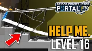 Bridge Constructor Portal : Level 16 Puzzle Solution