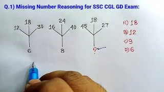 Reasoning Classes | Missing Number Reasoning | Reasoning for SSC CGL GD CHSL UP Exams |