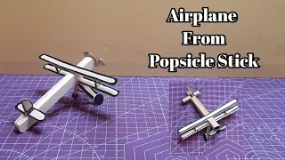 How to Make Airplane from Popsicle Stick