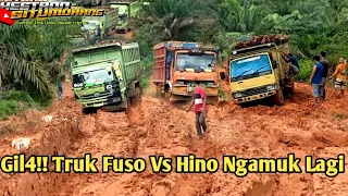 Feeling embarrassed if a Fuso vs Hino truck is towed, it ends in a joss fight