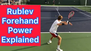 How Andrey Rublev Hits SUPER Hard Forehands (Advanced BWEH! Tennis Technique)