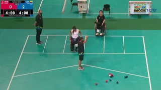 World Boccia Championships 09.12.2022. ½ Final Yuen Cheung (HKG) vs. Leidy Chica Chica (COL) (BC4)