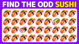 Find the ODD One Out | Spicy 'n' Asian Food Emoji Quiz 🍣🌶️ | Easy, Medium, Hard 35 Levels Quiz