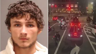 Authorities ID motorcyclist arrested after attack on car with children inside near City Hall