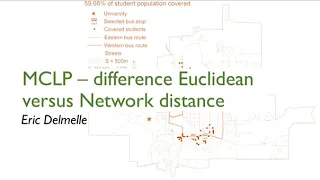 Impact of Network vs. Euclidean distance on Maximum Covering Location Problem (MCLP)