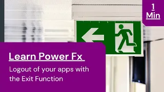 Log Out of a Power App: Power Fx Exit Function #shorts