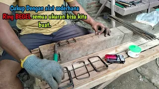 Cara membuat RING BEGEL kolom
         8 x 12 dengan alat sederhana dan bisa untuk semua ukuran.