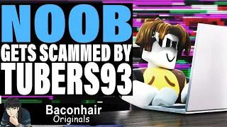 Noob Gets SCAMMED by TUBERS93 | roblox brookhaven 🏡rp