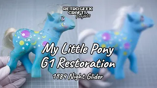 1984 My Little Pony G1 Night Glider Vintage Toy Restoration - MLP Hasbro Toy Repair and Rehair