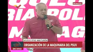 Diosdado Cabello en Monagas, reunión de organización del PSUV, maquinaria 1x10