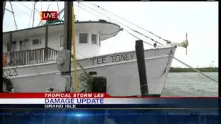 Strong TS Lee Winds Rush Through Grand Isle