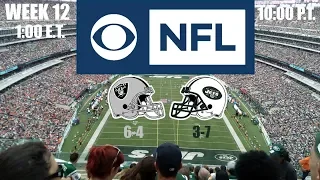 2019 NFL Season - Week 12 - (Prediction) - Raiders at Jets
